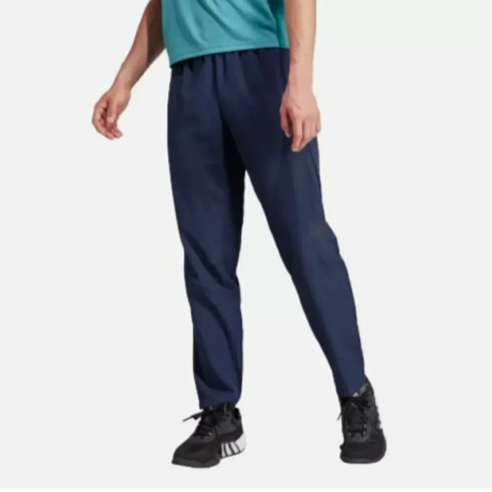 NEW Adidas Mens S Navy Blue Jogger Pants Polyester Athletic